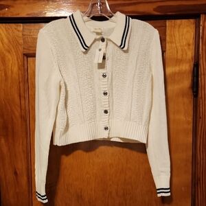 NWT Anthropologie Maeve Textured Cardigan Cotton XS